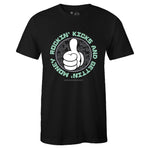 Black Crew Neck ROCKIN' KICKS T-shirt To Match Air Jordan Retro 4 Green Glow