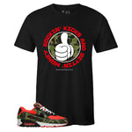 Black Crew Neck ROCKIN' KICKS T-shirt to Match Air Max 90 Reverse Duck Camo