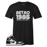 T-shirt to Match Air Jordan 1 Retro 85 Black-White - 1985 Black Sneaker Tee