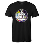 Black Crew Neck SNKR RICH T-shirt to Match Air Jordan Retro 5 Alternate Bel Air