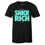 Black Crew Neck SNKR RICH T-shirt To Match Air Jordan Retro 13 Island Green