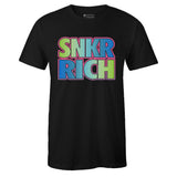 Black Crew Neck SNKR RICH T-shirt To Match Air VaporMax Plus Aurora Green