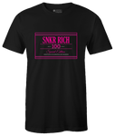 Black Crew Neck SNKR RICH 100 T-shirt to Match Ambush x Nike Dunk High Lethal Pink