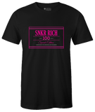 Black Crew Neck SNKR RICH 100 T-shirt to Match Ambush x Nike Dunk High Lethal Pink