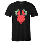 Black Crew Neck GUNS IN SMOKE T-shirt To Match Air Foamposite Pro Laser Crimson