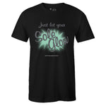 Black Crew Neck SOLE GLOW T-shirt To Match Air Jordan Retro 4 Green Glow