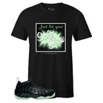 Black Crew Neck SOLE GLOW T-shirt To Match Air Foamposite One All-Star