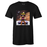 Black Crew Neck STRAWBERRY BIRDS Graphic Novelty T-shirt