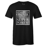 Black Crew Neck SUPER POWER T-shirt to Match Air Jordan Retro 11 Jubilee