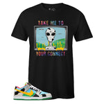 Black Crew Neck CONNECT T-shirt to Match Nike SB Dunk Low Chunky Dunky