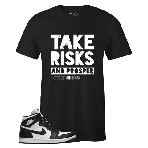 T-shirt to Match Air Jordan 1 Retro 85 Black-White - TRAP Black Sneaker Tee