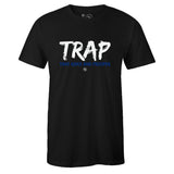 Black Crew Neck TRAP T-shirt to Match Air Jordan Retro 14 Hyper Royal