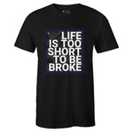 Black Crew Neck TOO SHORT T-shirt to Match Air Jordan Retro 12 Dark Concord