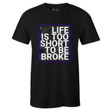 Black Crew Neck TOO SHORT T-shirt to Match Air Jordan Retro 12 Dark Concord
