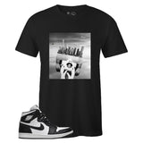 T-shirt to Match Air Jordan 1 Retro 85 Black-White - Vibes Black Sneaker Tee