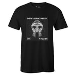 Black Crew Neck VILLAIN T-shirt to Match Nike SB Dunk Low Black White