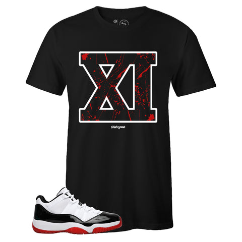 Black Crew Neck XI T-shirt to Match Concord Bred 11