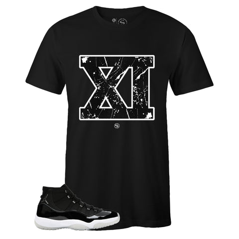 Black Crew Neck XI T-shirt to Match Air Jordan Retro 11 Jubilee