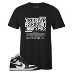 Sneaker T-shirt to Match Air Jordan 1 Retro 85 Black-White - Yesterday's Price