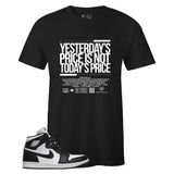 Sneaker T-shirt to Match Air Jordan 1 Retro 85 Black-White - Yesterday's Price