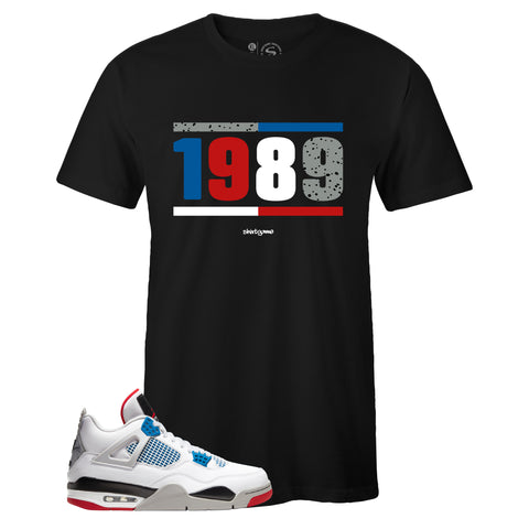 Black Crew Neck 1989 T-shirt To Match Air Jordan Retro 4 What The