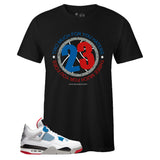 Black Crew Neck 23 T-shirt To Match Air Jordan Retro 4 What The