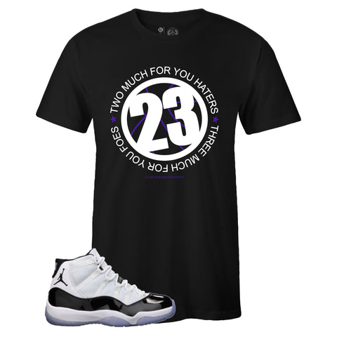 Black Crew Neck 23 T-shirt to Match Air Jordan Retro 11 CONCORD