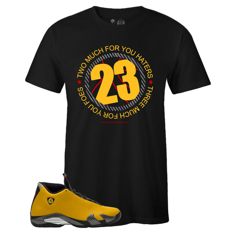 Black Crew Neck 23 T-shirt To Match Air Jordan Retro 14 Reverse Ferrari