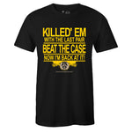 Black Crew Neck BEAT THE CASE T-shirt To Match Clearweather Interceptor Kill Bill