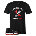 Black Crew Neck BANANA BRED T-shirt to Match Bred 11
