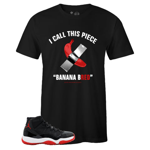 Black Crew Neck BANANA BRED T-shirt to Match Bred 11