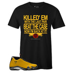 Black Crew Neck BEAT THE CASE T-shirt To Match Air Jordan Retro 14 Reverse Ferrari