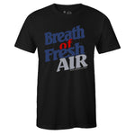 Black Crew Neck BREATH OF FRESH AIR T-shirt To Match Air Jordan Retro 4 WNTR Loyal Blue