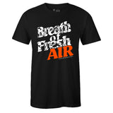 Black Crew Neck BREATH OF FRESH AIR T-shirt To Match Air Foamposite One Shattered Backboard