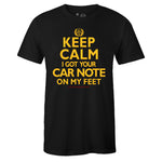 Black Crew Neck KEEP CALM T-shirt To Match Air Jordan Retro 14 Reverse Ferrari