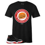 Black Crew Neck CHICKEN SANDWICH T-shirt to Match Bred 11