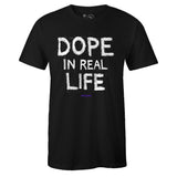 Black Crew Neck DOPE IN REAL LIFE T-shirt to Match Air Jordan Retro 11 CONCORD