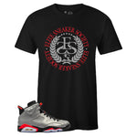 Black Crew Neck ELITE SNEAKER SOCIETY T-shirt To Match Air Jordan Retro 6 3M Reflective Infrared