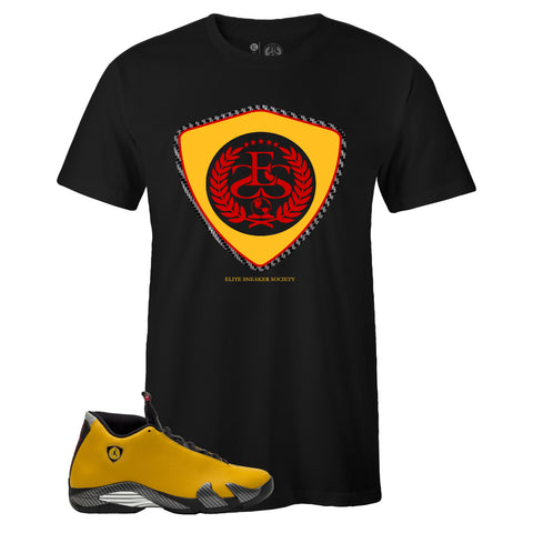 Black Crew Neck ELITE SNEAKER SOCIETY T-shirt To Match Air Jordan Retro 14 Reverse Ferrari