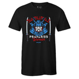 Black Crew Neck SAMURAI WARRIOR T-shirt To Match Air Jordan Retro 1 OG FEARLESS