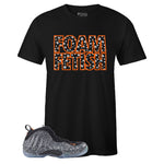 Black Crew Neck FOAM FETISH T-shirt To Match Air Foamposite One Safari
