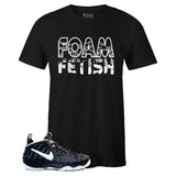 Black Crew Neck FOAM FETISH T-shirt To Match Air Foamposite Pro Dr Doom