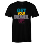 Black Crew Neck Get Your Deaux Up T-shirt To Match Air Jordan Retro 7 Bordeaux