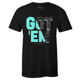 Black Crew Neck GOT 'EM T-shirt To Match Air Jordan Retro 13 Island Green