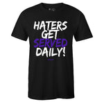 Black Crew Neck HATERS GET SERVED DAILY T-shirt to Match Air Jordan Retro 11 CONCORD