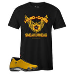 Black Crew Neck HARDCORE SNEAKERHEAD T-shirt To Match Air Jordan Retro 14 Reverse Ferrari