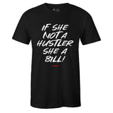Black Crew Neck HUSTLER T-shirt to Match Air Jordan Retro 13 Reverse He Got Game
