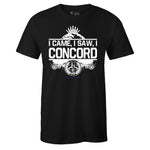 Black Crew Neck I CAME I SAW T-shirt to Match Air Jordan Retro 11 CONCORD