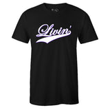 Black Crew Neck LIVIN' T-shirt to Match Air Jordan Retro 11 CONCORD