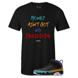Black Crew Neck NO DRESS CODE T-shirt To Match Air Jordan Retro 9 Dream It Do It Flight Nostalgia
